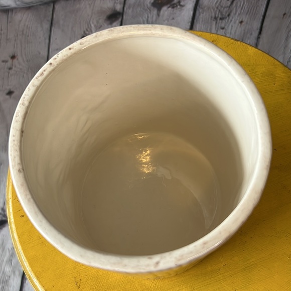 Treasure craft flour floral canister retro vintage 60s 70s BoHo bohemian wood - Picture 6 of 10